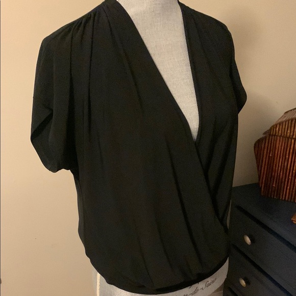 NWT Express Black Dolman Sleeve Wrap Blouse - Picture 4 of 10